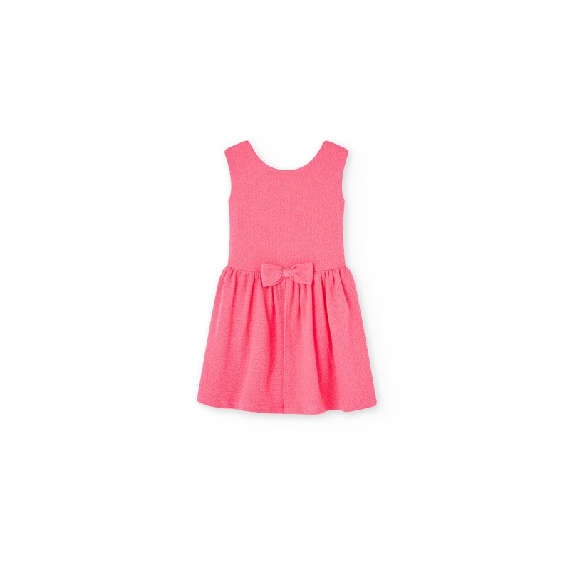 Vestido punto relieve de niña Boboli