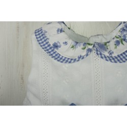Vestido infantil flores cuadros