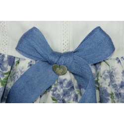 Vestido infantil flores cuadros