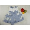 Vestido infantil flores cuadros