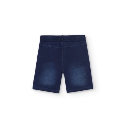 Bermudas felpa denim elástica de niño Boboli