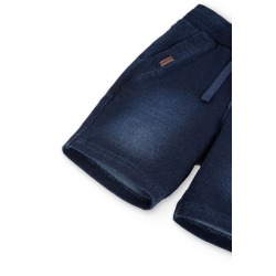 Bermudas felpa denim elástica de niño Boboli