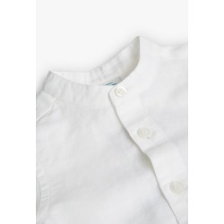 Camisa lino manga corta niño Boboli