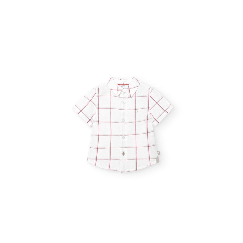 Camisa lino cuadros de niño Boboli