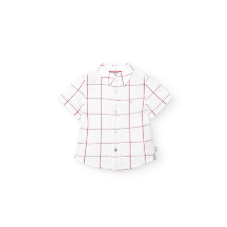 Camisa lino cuadros de niño Boboli