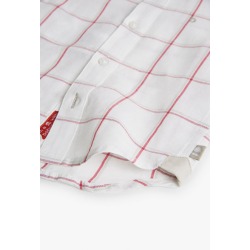 Camisa lino cuadros de niño Boboli