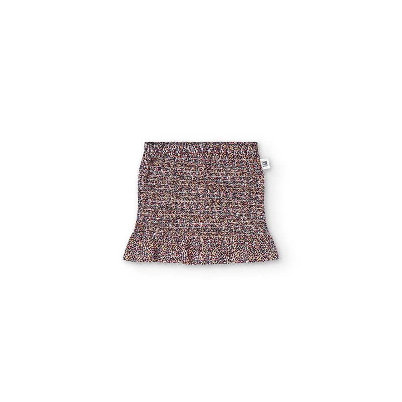Falda de tejido estampado de niña Boboli