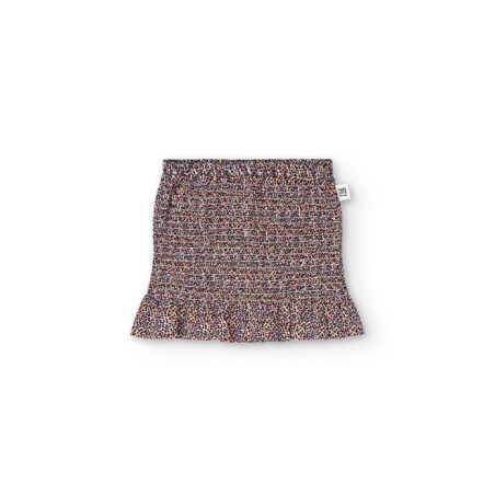 Falda de tejido estampado de niña Boboli