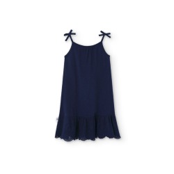 Vestido punto combinado de niña Boboli