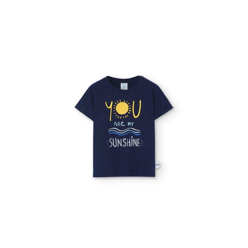 Camiseta punto flamé de niña Boboli