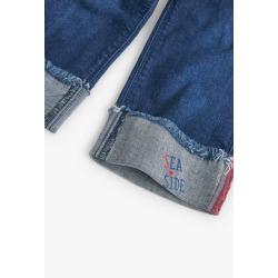 Pantalón denim elástico de niña Boboli