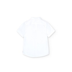 Camisa lino manga corta de niño Boboli