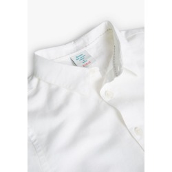 Camisa lino manga corta de niño Boboli