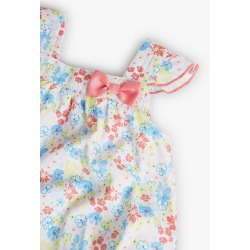 Pelele popelín "floral" de bebe niña Boboli