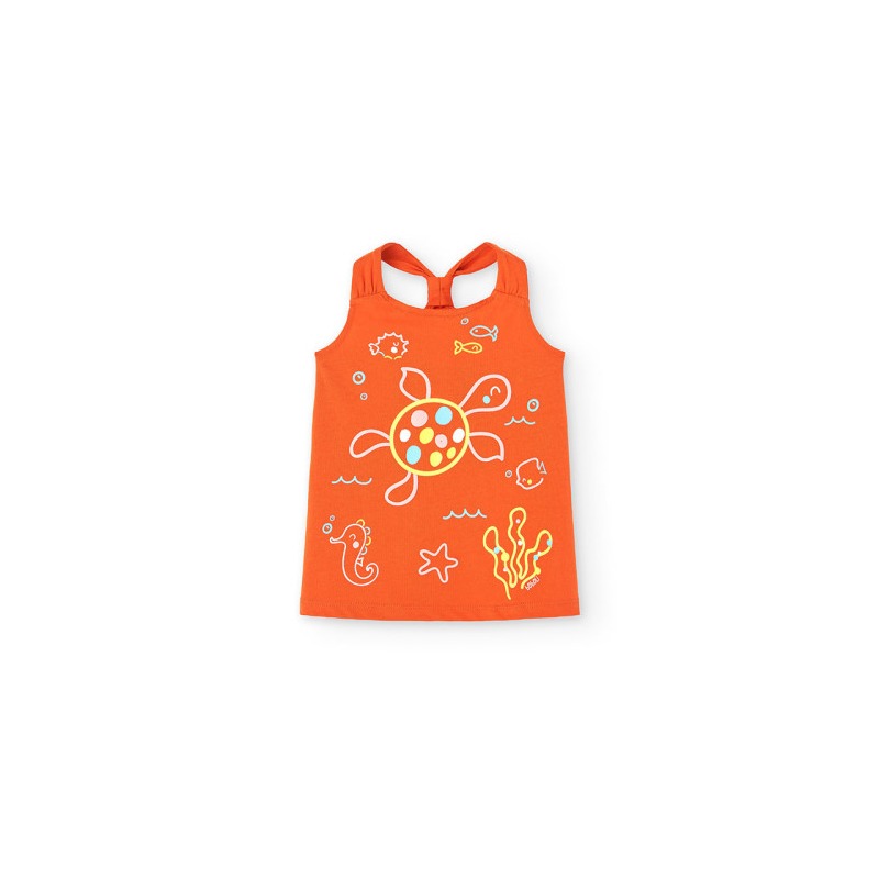 Vestido punto tirantes de niña Boboli