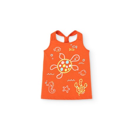 Vestido punto tirantes de niña Boboli