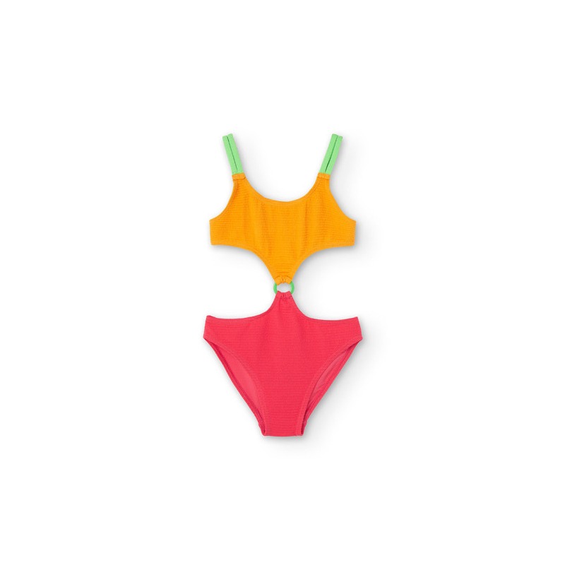 Bañador tricolor de niña Boboli