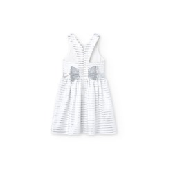 Vestido punto roma listado de niña Boboli