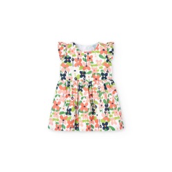 Vestido satén flores de...