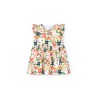 Vestido satén flores de niña Boboli