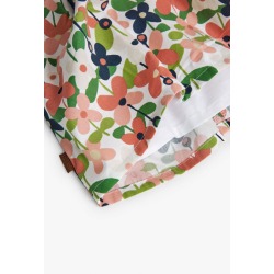 Vestido satén flores de niña Boboli