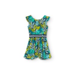 Vestido bambula estampada de niña Boboli