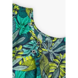 Vestido bambula estampada de niña Boboli