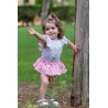 Conjunto bebe niña camiseta y braguita volante Vera