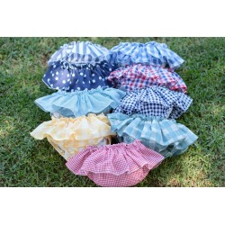 Conjunto bebe niña camiseta y braguita volante Vera