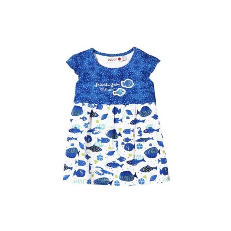 Vestido punto peces bebe niña