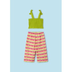 Conjunto pantalon nido abeja niña mayoral