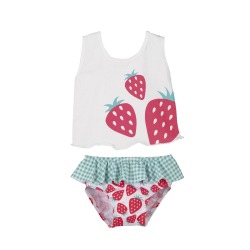 Conjunto baño fresas bebe niña Calamaro