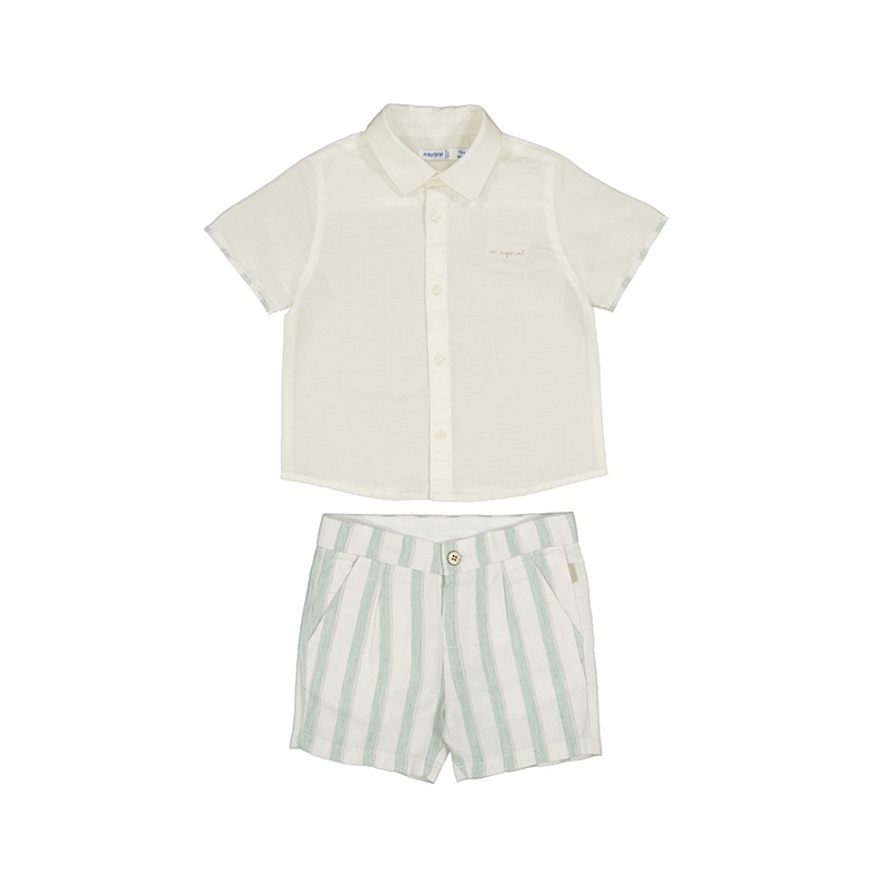 Conjunto bermuda lino bebe niño mayoral