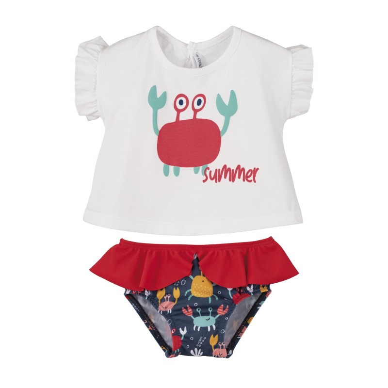 Conjunto bebe niña Baño Cangrejo Calamaro