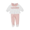 Conjunto bebe polaina volante loto babidu