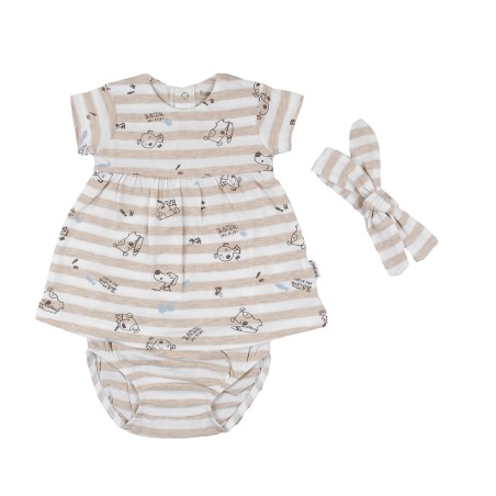 Vestido con braguita y cinta bebe Babybol