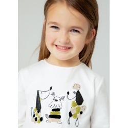 Camiseta m/l bordados niña mayoral