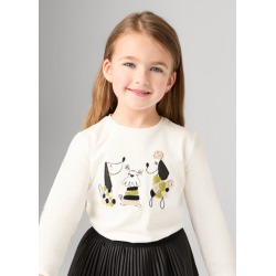 Camiseta m/l bordados niña...