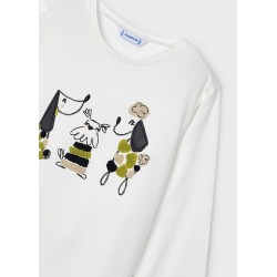 Camiseta m/l bordados niña mayoral