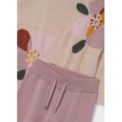 Conjunto pantalón tricot y jersey niña mayoral