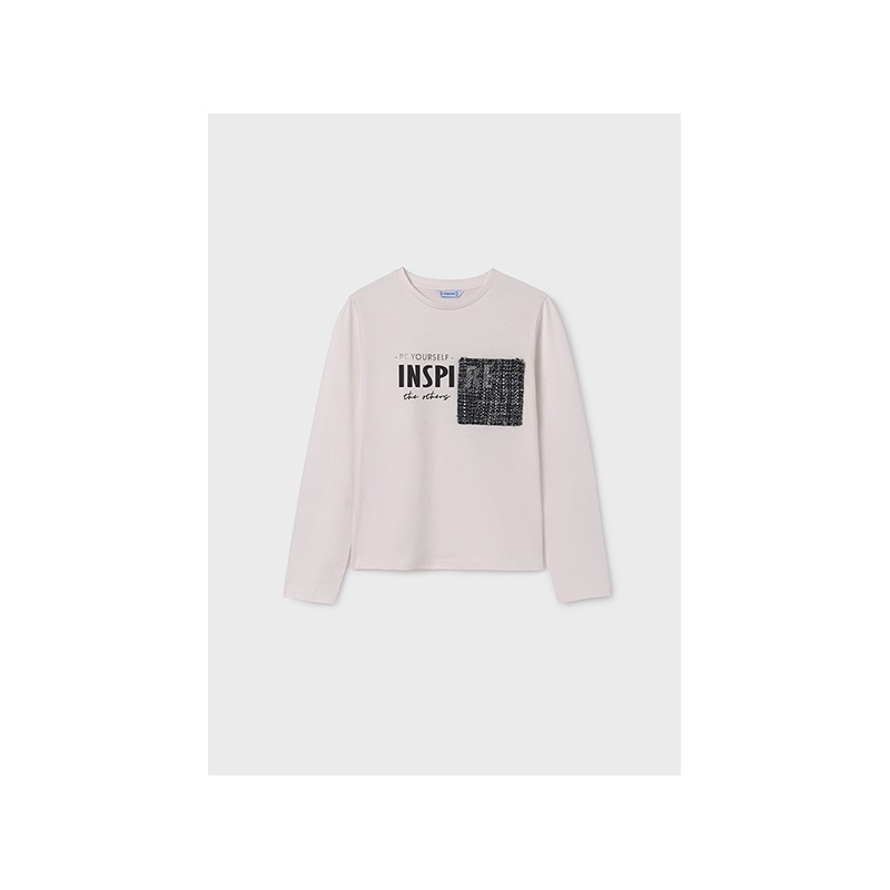 Camiseta m/l bolsillo chica mayoral