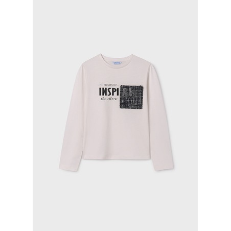 Camiseta m/l bolsillo chica mayoral