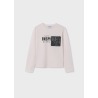 Camiseta m/l bolsillo chica mayoral