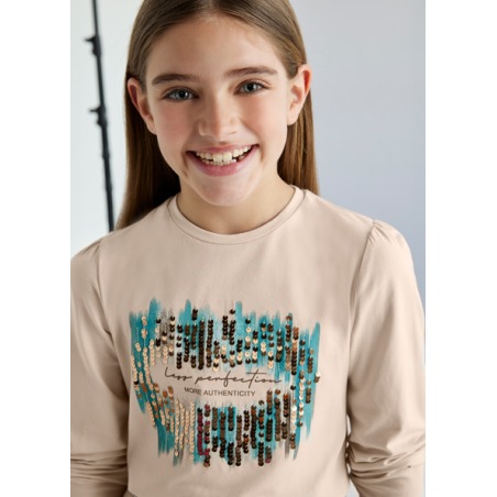 Camiseta lentejuelas chica mayoral