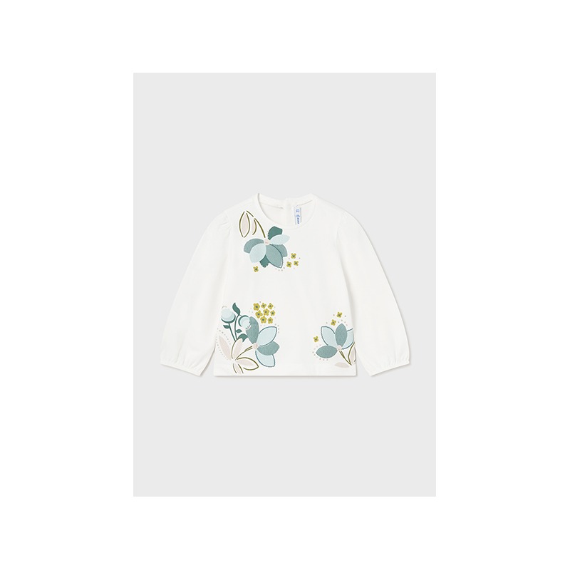 Camiseta manga abullonada bebé niña mayoral