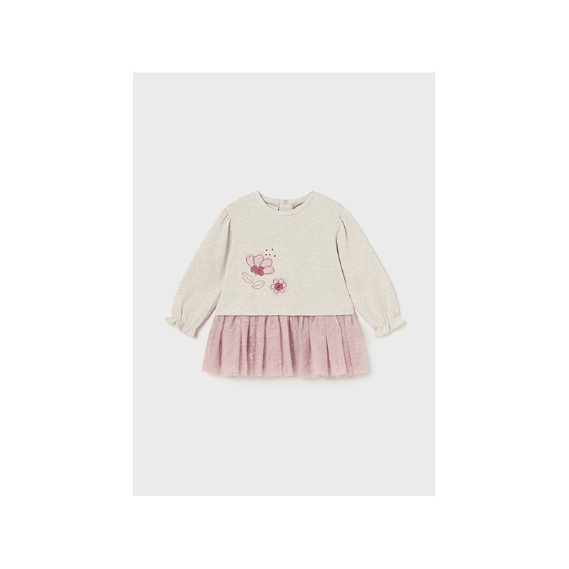 Vestido felpa combinado bebe niña mayoral