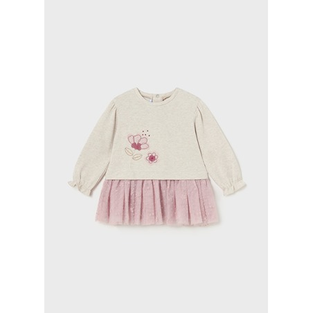 Vestido felpa combinado bebe niña mayoral