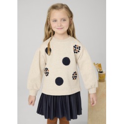 Vestido combinado de niña mayoral
