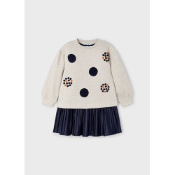Vestido combinado de niña mayoral