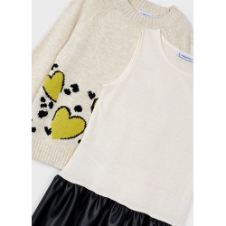 Vestido combinado tricot niña mayoral